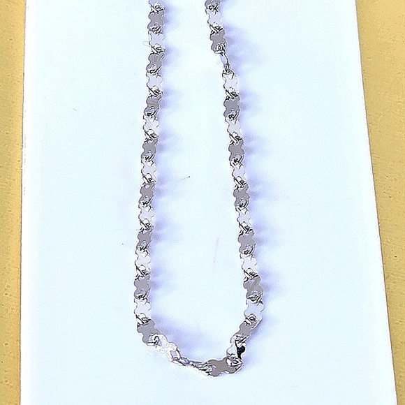 Italian 925 Sterling Silver 2mm Chain Necklace 18"(long) - Picture 3 of 6